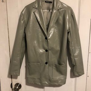 Nasty Gal Faux Leather Blazer